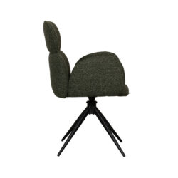 LABEL51 Eetkamerstoel Vidar - Forest - Boucle - Black Frame
