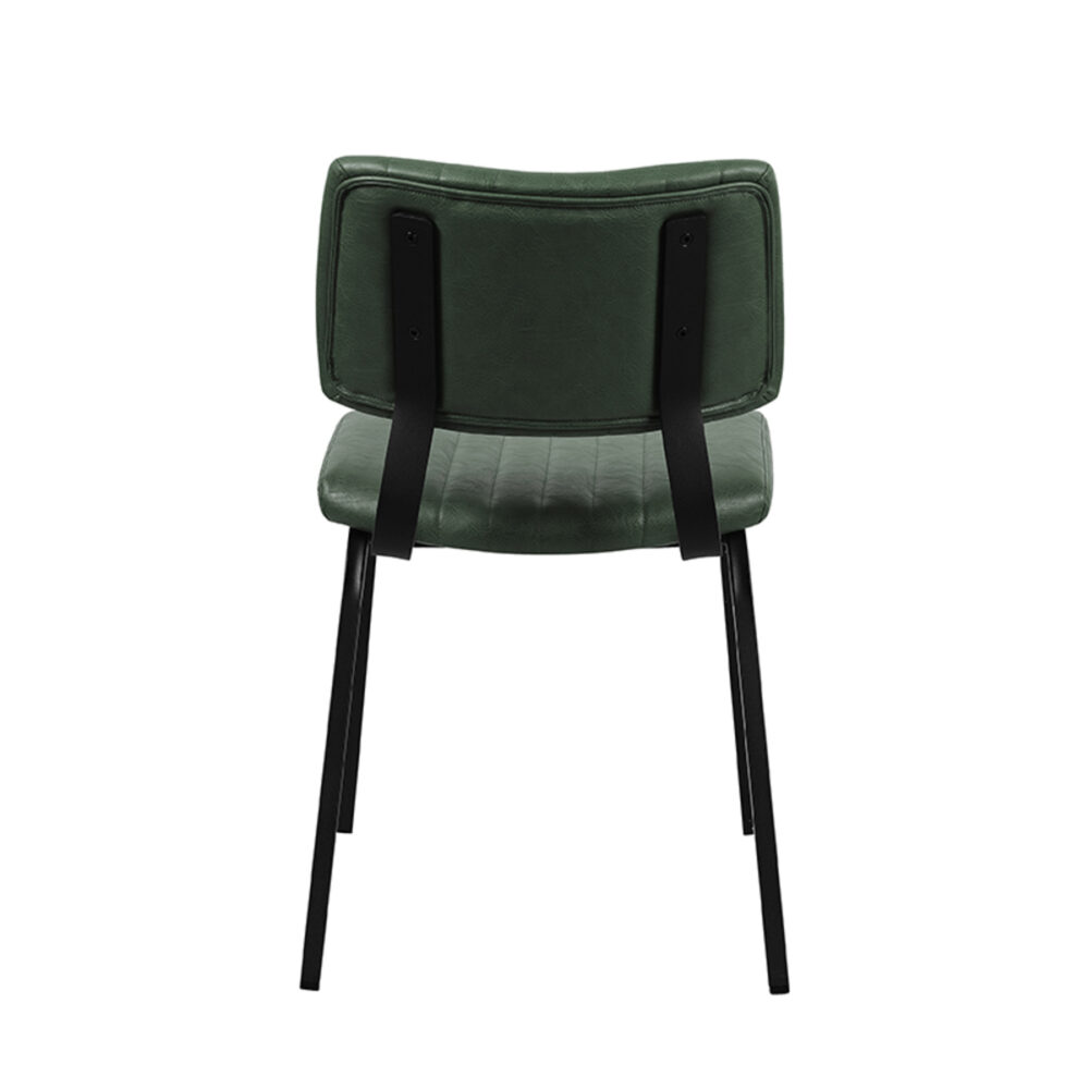 LABEL51 Eetkamerstoel Gusto - Hunter - PU-Leder - Black Frame