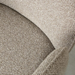 LABEL51 Eetkamerstoel Vidar - Naturel - Boucle - Black Frame