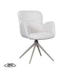 LABEL51 Eetkamerstoel Lasse - Naturel - Canyon - Taupe Frame