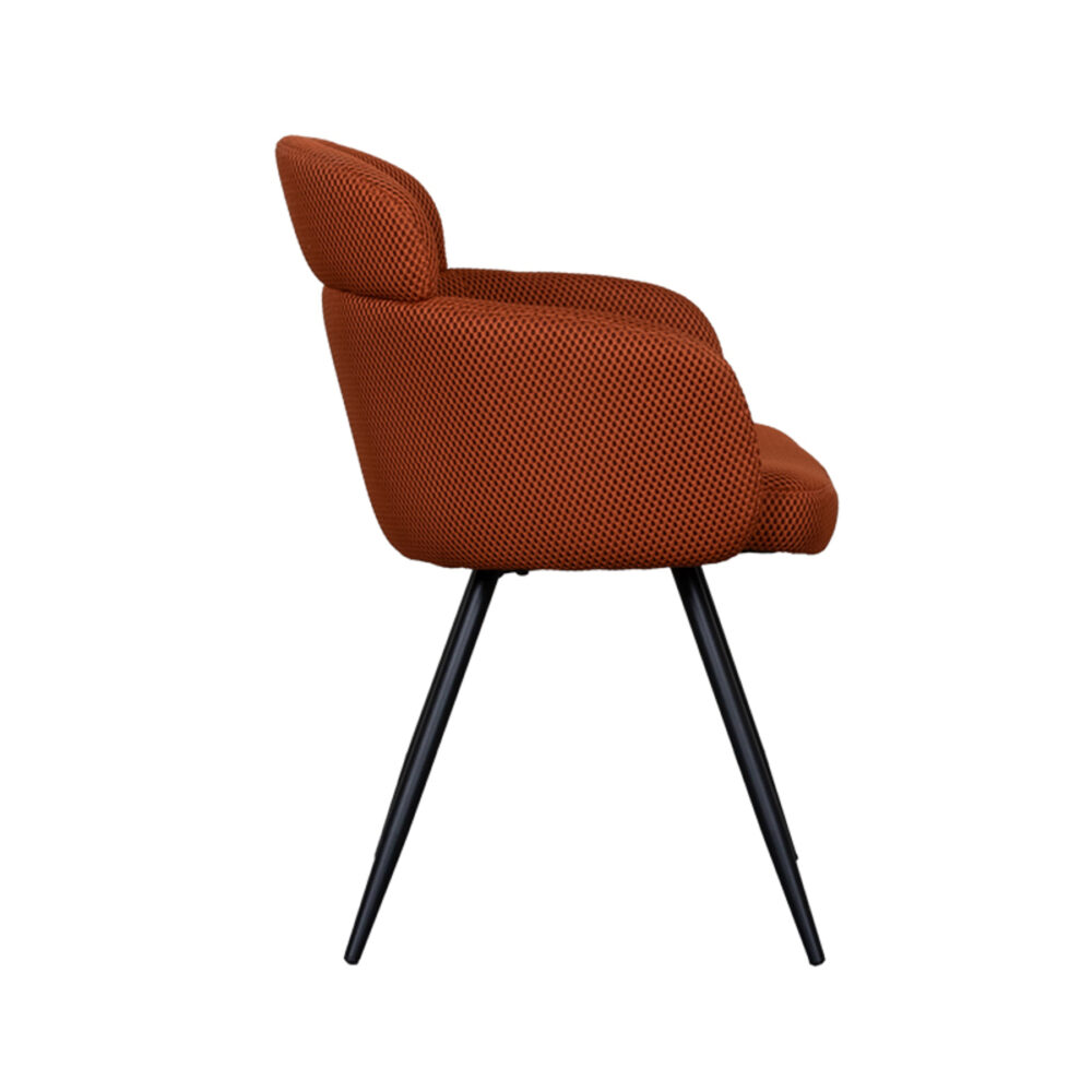 LABEL51 Eetkamerstoel Dinner - Rust - Breathe - Black Frame