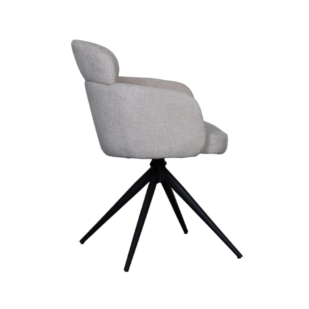 LABEL51 Eetkamerstoel Levi - Naturel - Elite - Black Frame