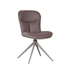 LABEL51 Eetkamerstoel Thorben - Bruin - Microfiber - Taupe Frame
