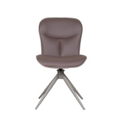 LABEL51 Eetkamerstoel Thorben - Bruin - Microfiber - Taupe Frame