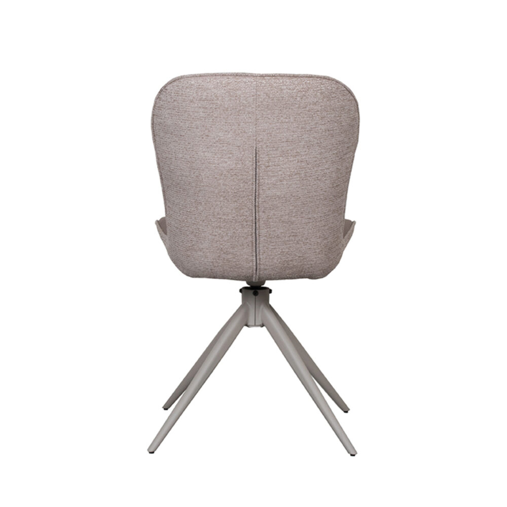 LABEL51 Eetkamerstoel Thorben - Bruin - Microfiber - Taupe Frame