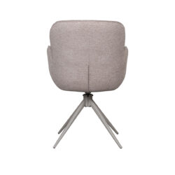 LABEL51 Eetkamerstoel Lasse - Bruin - Microfiber - Taupe Frame