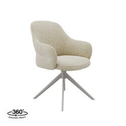 LABEL51 Eetkamerstoel Bern - Naturel - Boucle - Taupe Frame