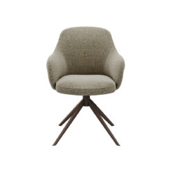 LABEL51 Eetkamerstoel Bern - Truffel grijs - Boucle - Bronze Frame
