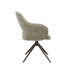 LABEL51 Eetkamerstoel Bern - Truffel grijs - Boucle - Bronze Frame