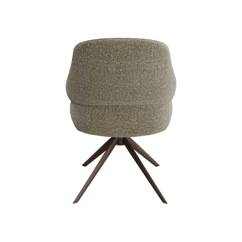 LABEL51 Eetkamerstoel Bern - Truffel grijs - Boucle - Bronze Frame