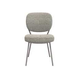 LABEL51 Eetkamerstoel Singapore - Truffel grijs - Boucle - Bronze Frame