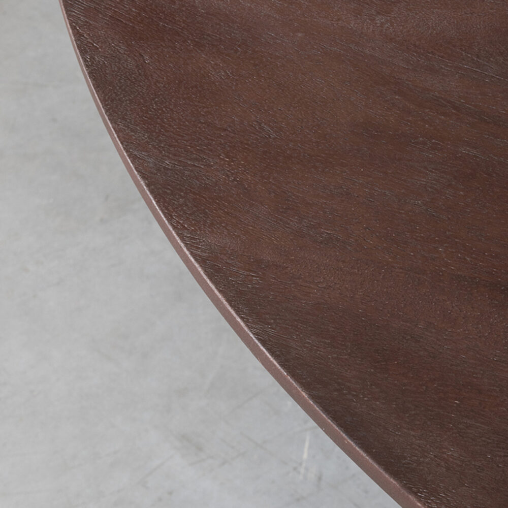 LABEL51 Eetkamertafel Olly - Espresso - Mangohout - 150 cm - Romd