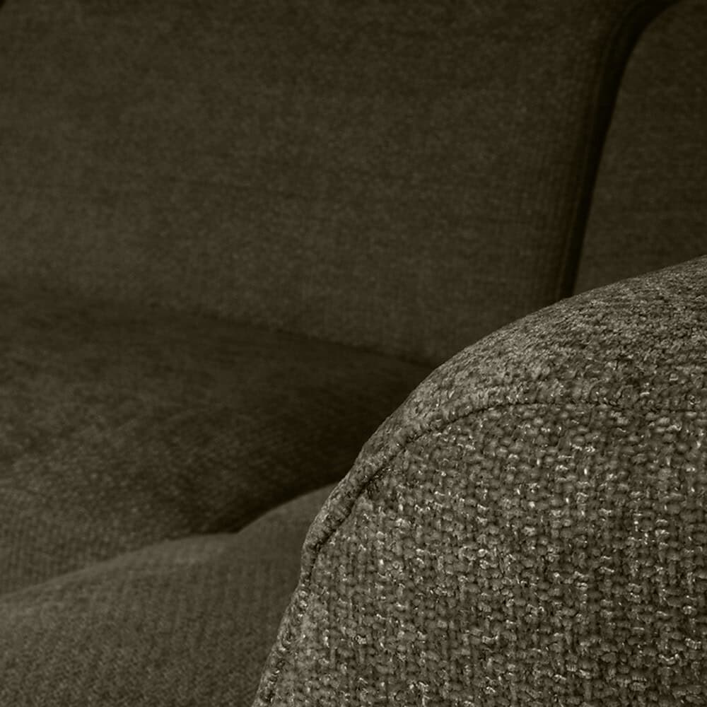 Zweefstof stoffen bekleding op een comfortabele bank of stoel, close-up detail van de textuur en het geweven patroon. Perfect voor modulaire meubels en luxe interieurdesigns.