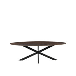 LABEL51 Eetkamertafel James - Espresso - Mangohout - 210 cm - Ovaal