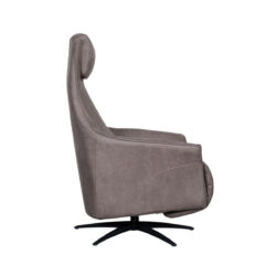 Fauteuil Lund - Taupe - Micro Suede - One Size
