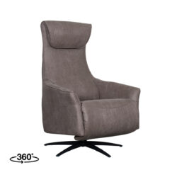 Fauteuil Lund - Taupe - Micro Suede - One Size
