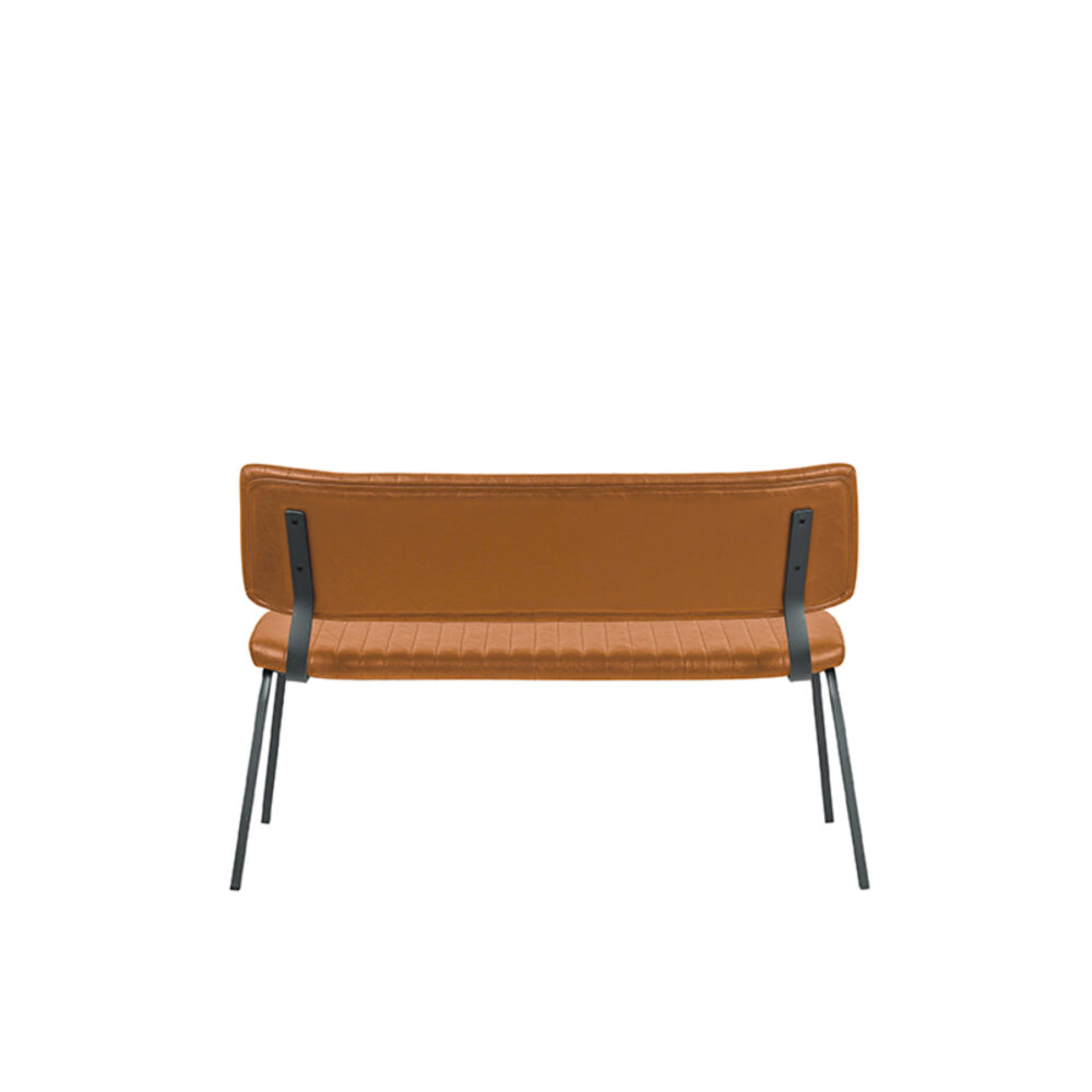 LABEL51 Eetkamerbank Gusto - Cognac - PU-Leder - 120 cm