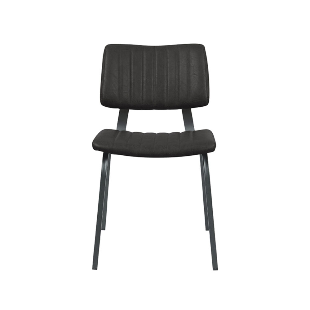 LABEL51 Eetkamerstoel Gusto - Zwart - PU-Leder - Black Frame