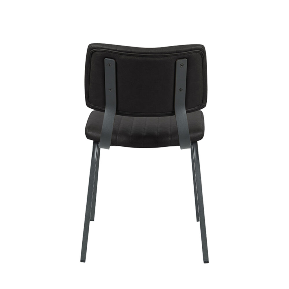 LABEL51 Eetkamerstoel Gusto - Zwart - PU-Leder - Black Frame