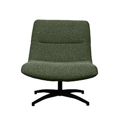 Zitting met groene stoffering op een moderne draaifauteuil, ideaal voor thuis of kantoor. Elegant design gecombineerd met comfort en functionaliteit, perfect voor een sfeervolle werkomgeving.