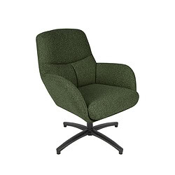 Groene vintage fauteuil met draaipoot, comfortabel interieurmeubel van hoogwaardige stof, ideal voor moderne en klassieke woonkamers.