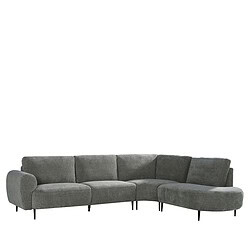 Bank ergonomisch gestoffeerd met ruime hoek voor comfortabel loungen en modern design, perfect voor stijlvolle woonkamers en zithoeken.