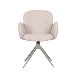 LABEL51 Eetkamerstoel Kimball - Naturel - Boucle - Taupe Frame