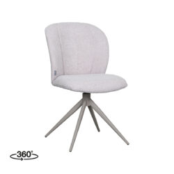 LABEL51 Eetkamerstoel Kimo - Naturel - Boucle - Taupe Frame