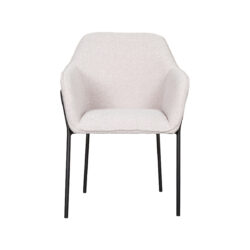 LABEL51 Eetkamerstoel Dexter - Naturel - Boucle - Black Frame
