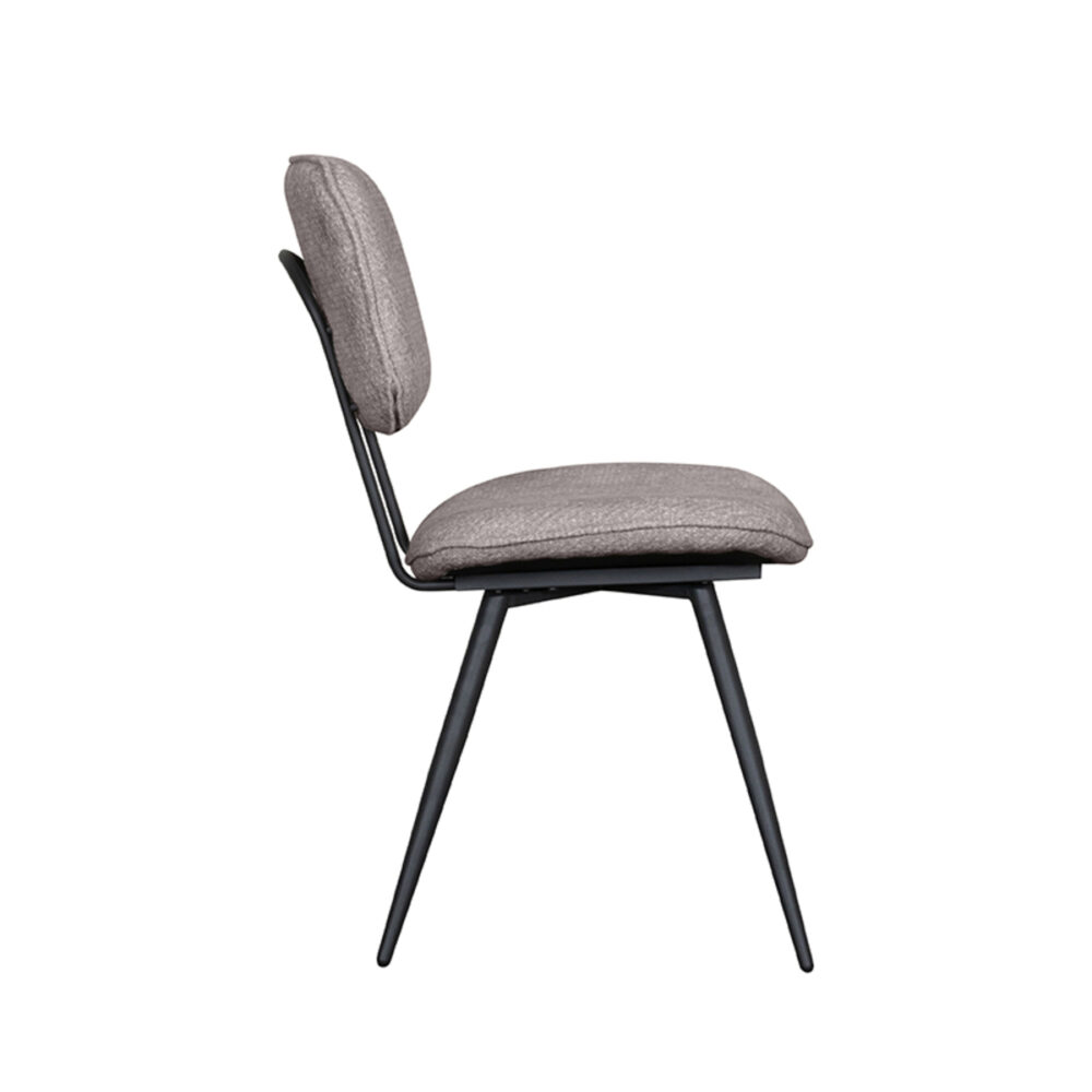 LABEL51 Eetkamerstoel Liva - Stone - Elite - Black Frame