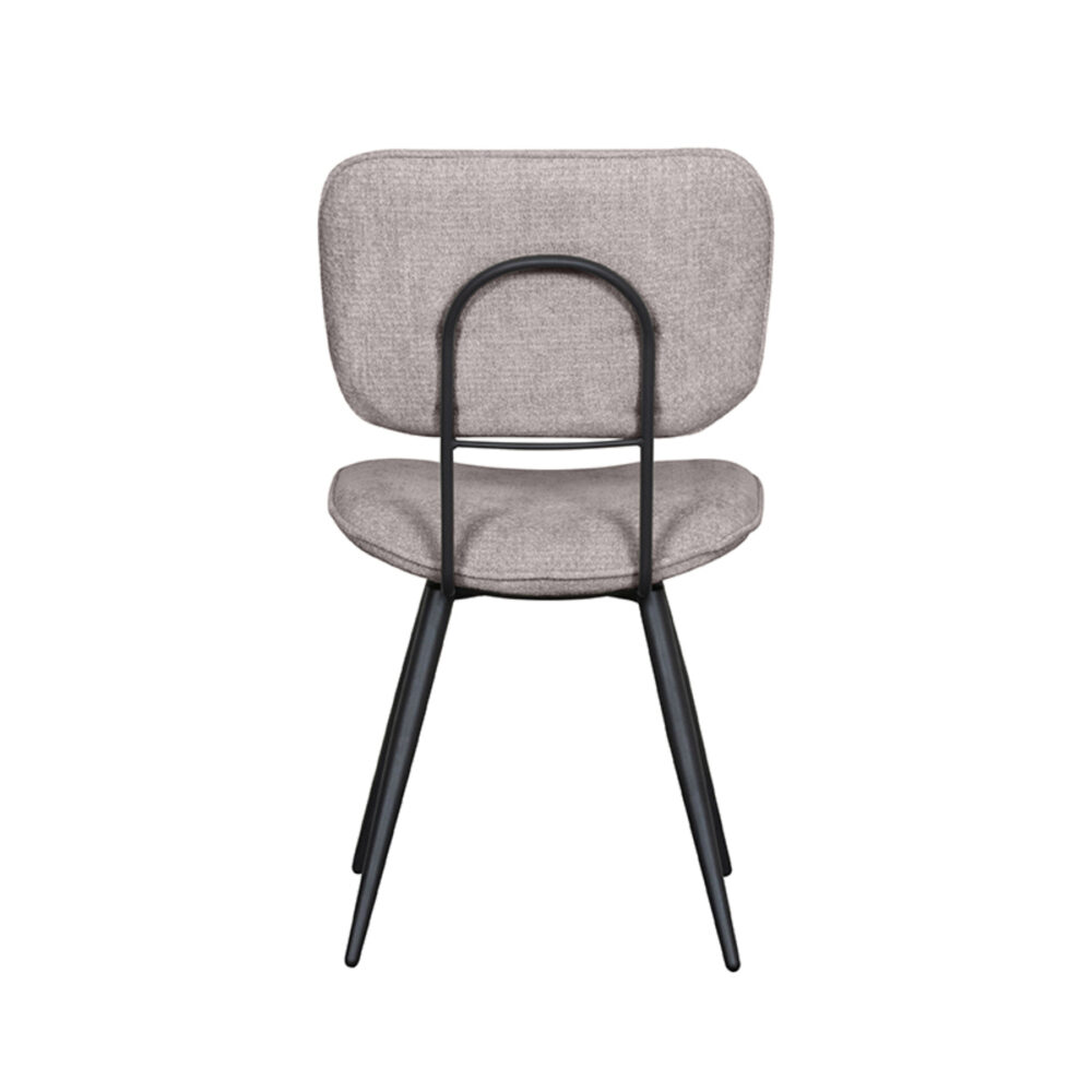 LABEL51 Eetkamerstoel Liva - Stone - Elite - Black Frame