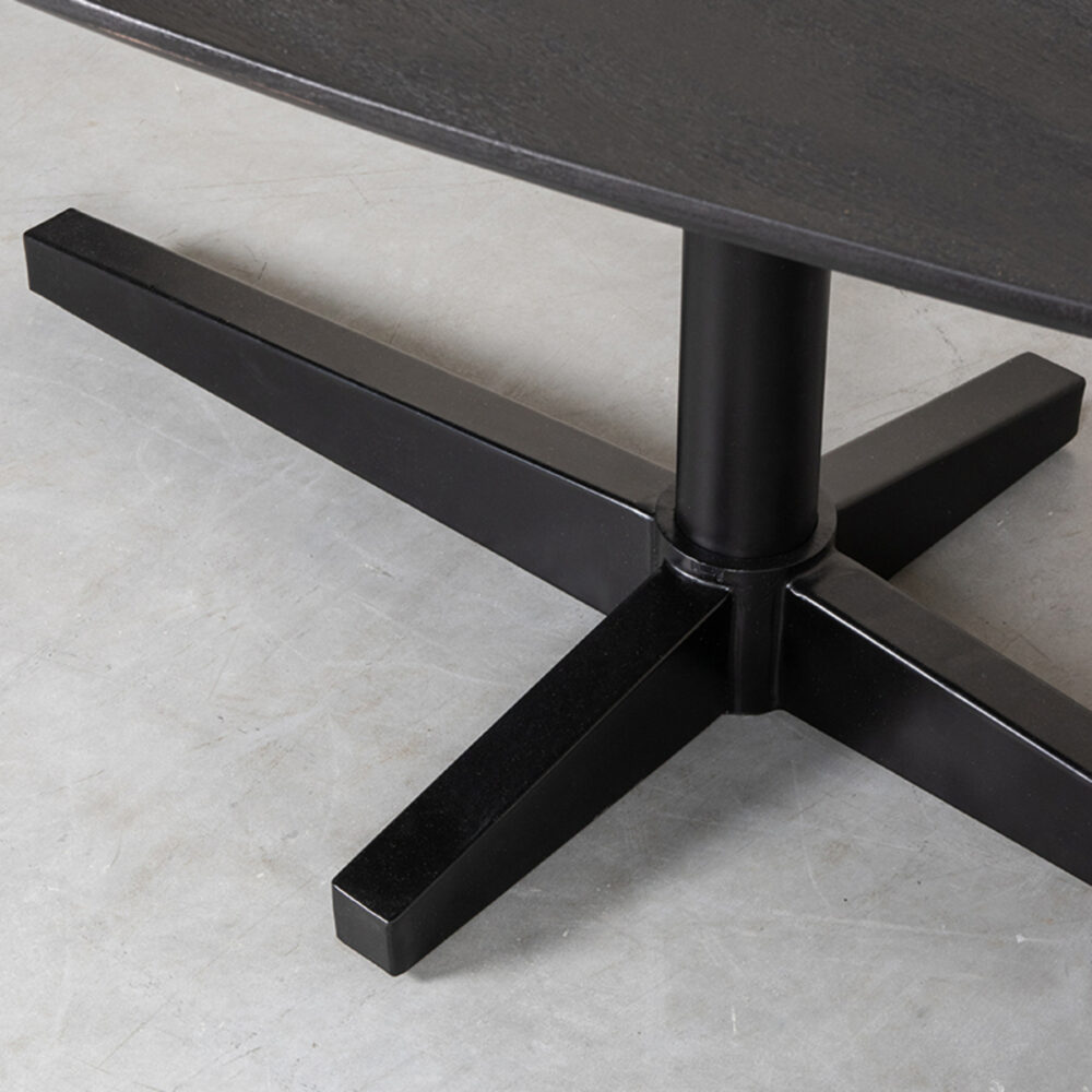 LABEL51 Eetkamertafel Rosie - Zwart - Mangohout - 180x100 cm