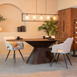 LABEL51 Eetkamertafel Jagger - Espresso - Mangohout - 240x110 cm
