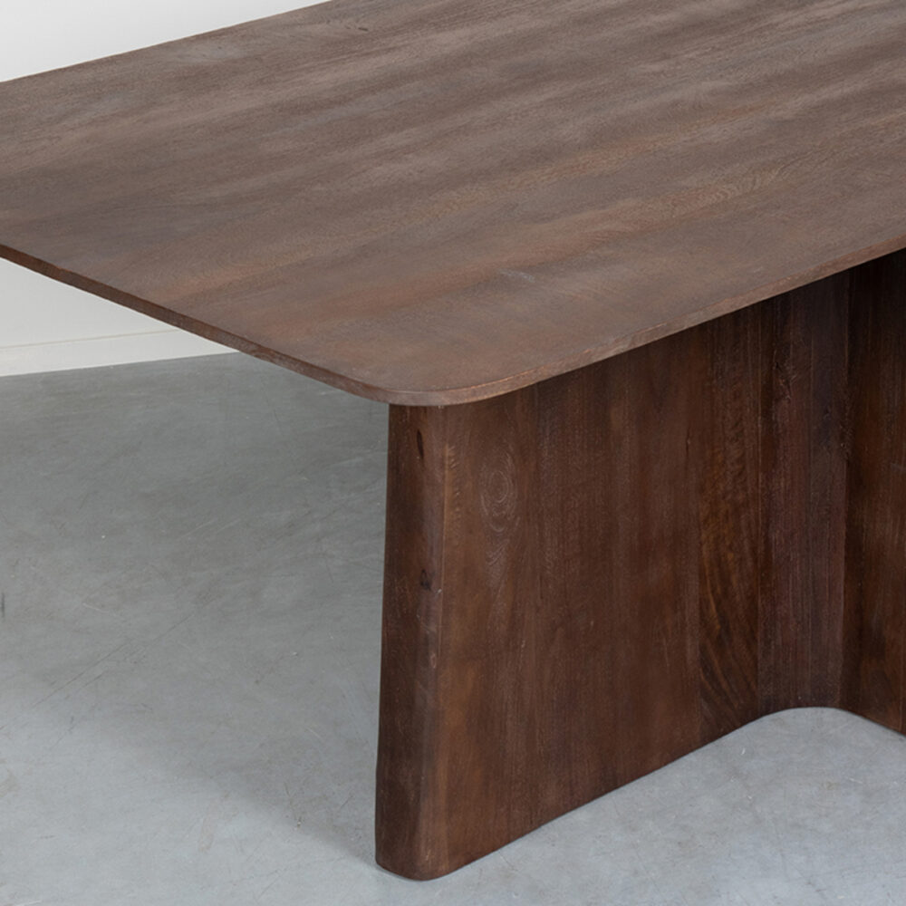 LABEL51 Eetkamertafel Scott - Espresso - Mangohout - 230x100 cm