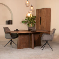 LABEL51 Eetkamertafel Scott - Espresso - Mangohout - 230x100 cm