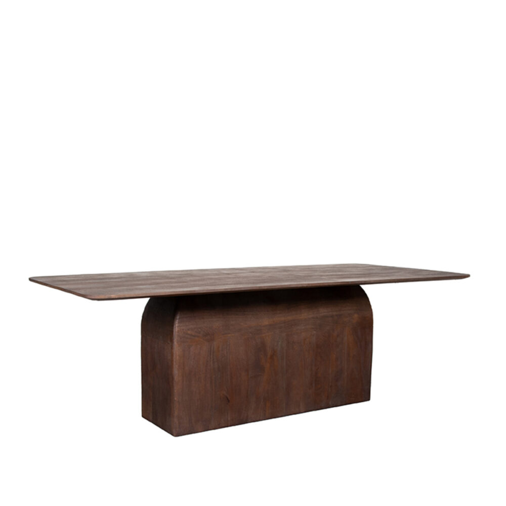 LABEL51 Eetkamertafel Owen - Espresso - Mangohout - 200x100 cm
