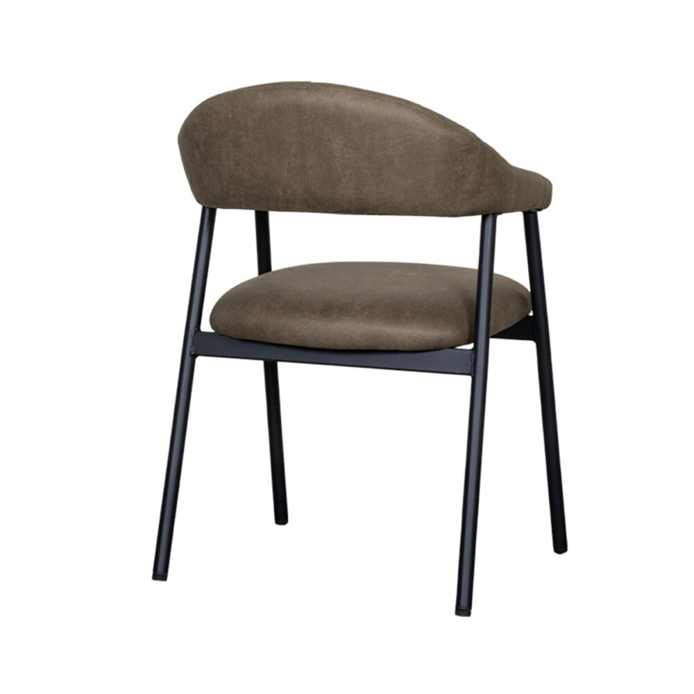 LABEL51 Eetkamerstoel Amaze - Moss - Micro Suede - Black Frame