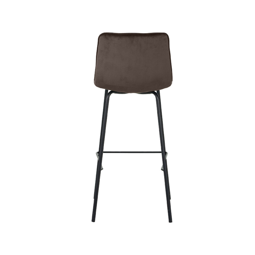 LABEL51 Barkruk Bistro - Taupe - Fluweel - Zithoogte 78
