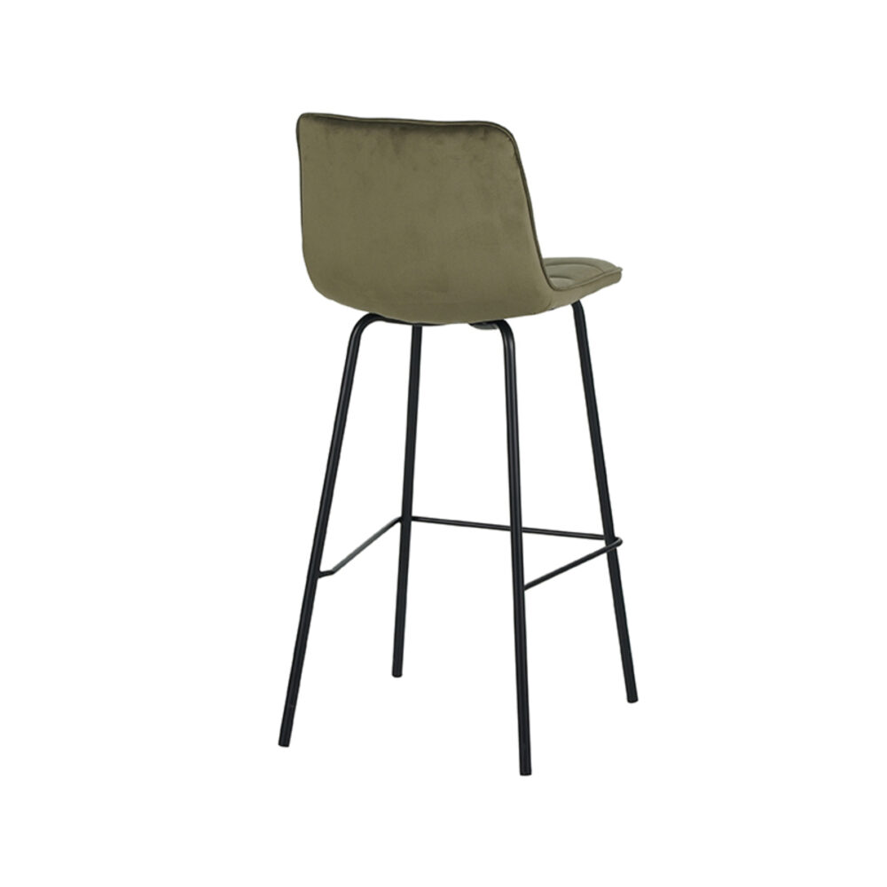 LABEL51 Barkruk Bistro - Hunter - Fluweel - Zithoogte 78