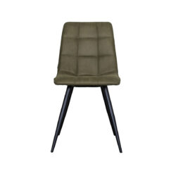 LABEL51 Eetkamerstoel Bistro - Moss - Micro Suede - Black Frame
