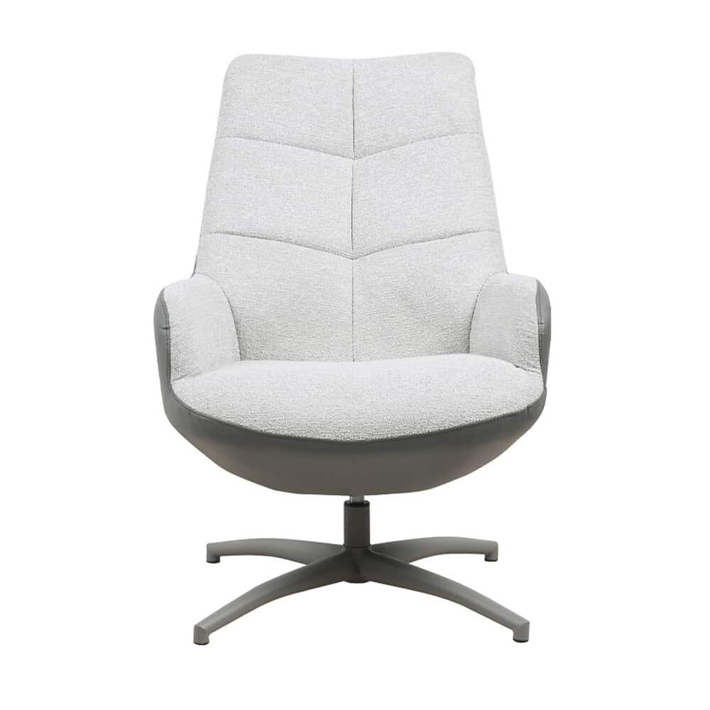 Comfortabele moderne fauteuil met hoge rugleuning en draaifunctie, bekleed met zacht, luxe stoffen meubelstoffen voor een stijlvolle uitstraling.