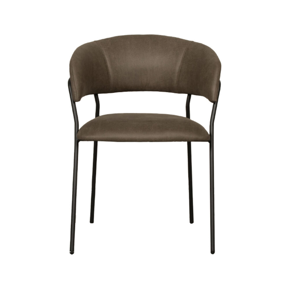 LABEL51 Eetkamerstoel Luuk - Moss - Micro Suede - Black Frame