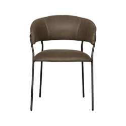 LABEL51 Eetkamerstoel Luuk - Moss - Micro Suede - Black Frame