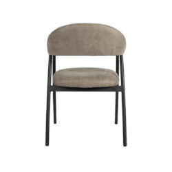 LABEL51 Eetkamerstoel Amaze - Taupe - Micro Suede - Black Frame