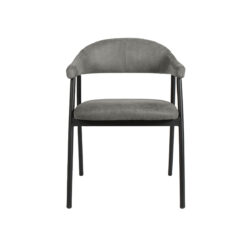LABEL51 Eetkamerstoel Amaze - Antraciet - Micro Suede - Black Frame