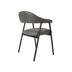 LABEL51 Eetkamerstoel Amaze - Antraciet - Micro Suede - Black Frame
