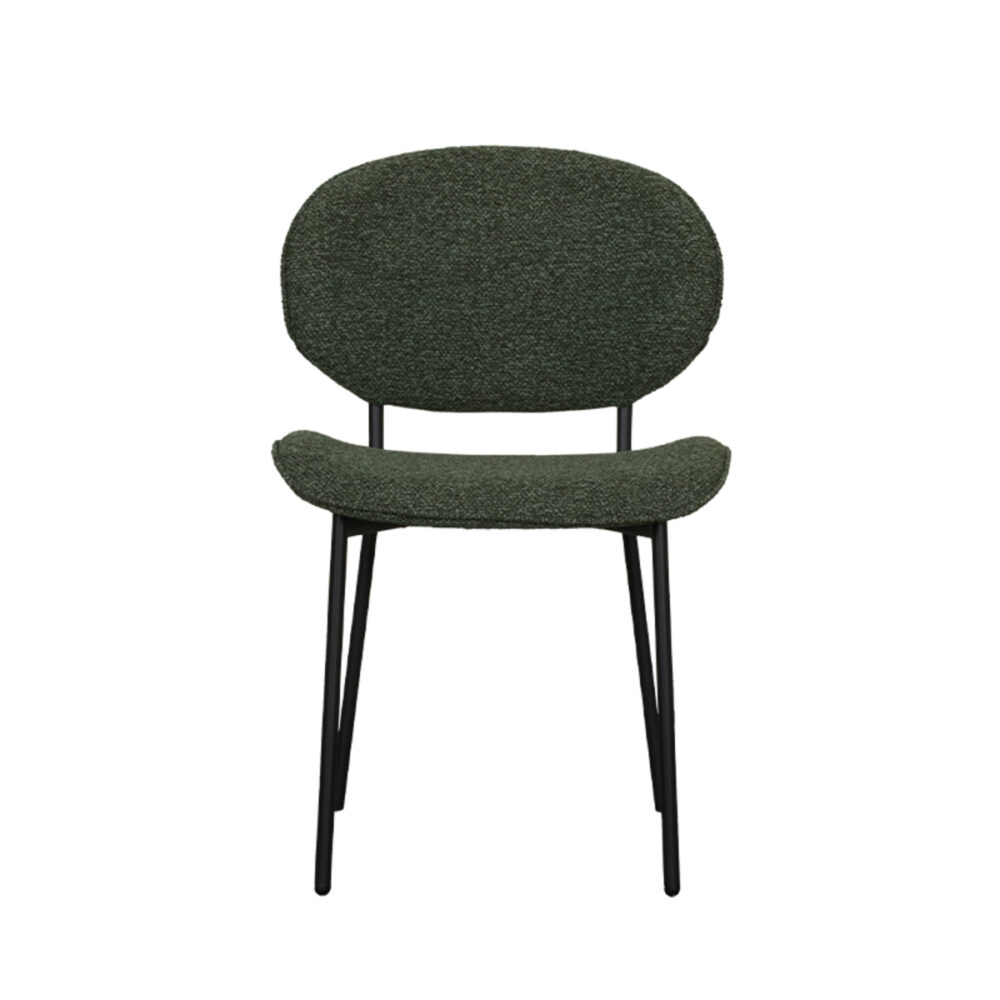 LABEL51 Eetkamerstoel Senn - Forest - Boucle - Black Frame