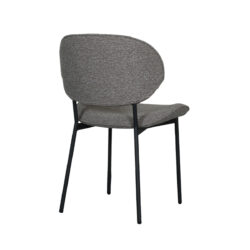 LABEL51 Eetkamerstoel Senn - Truffel grijs - Boucle - Black Frame