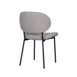 LABEL51 Eetkamerstoel Senn - Naturel - Boucle - Black Frame