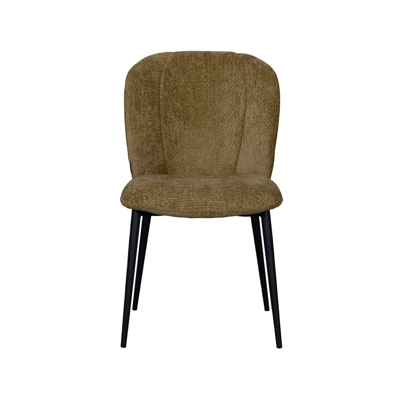 LABEL51 Eetkamerstoel Vino - Mustard - Elite - Black Frame